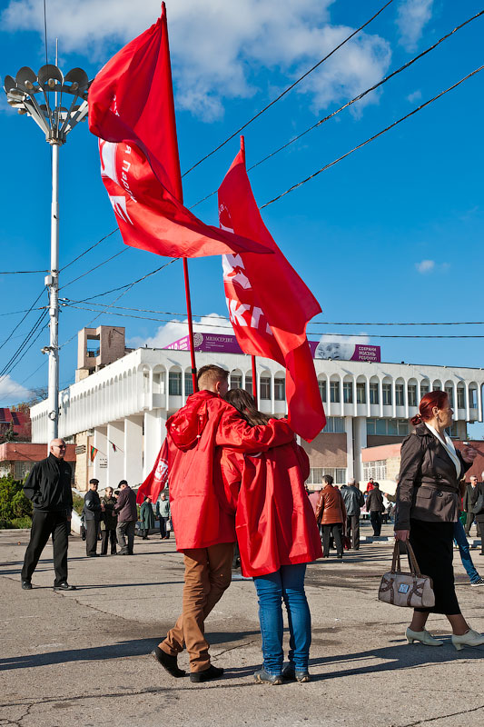 Годовщина Великой Октябрьской Социалистической Революции - митинг в Тирасполе (4)
