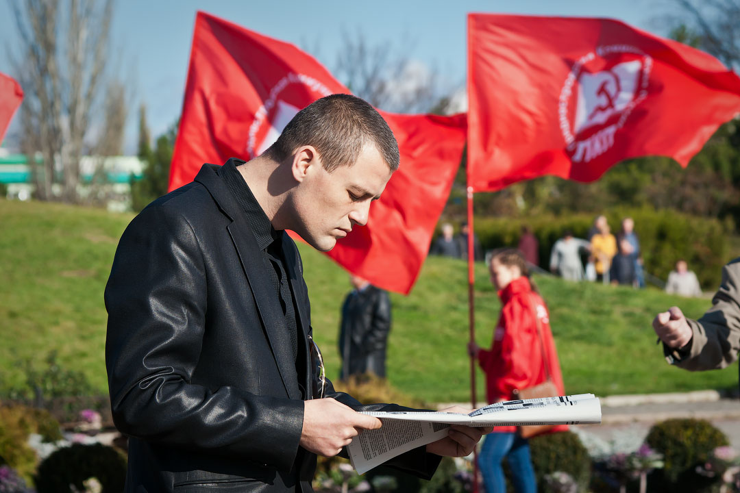 Годовщина Великой Октябрьской Социалистической Революции - митинг в Тирасполе (6)